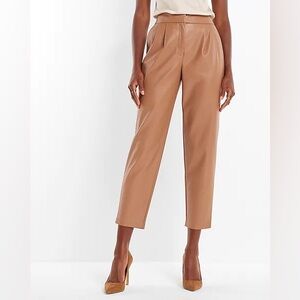 Super High Waisted Faux Leather Pleated Ankle Pant, size 6. Brand new w/tag!